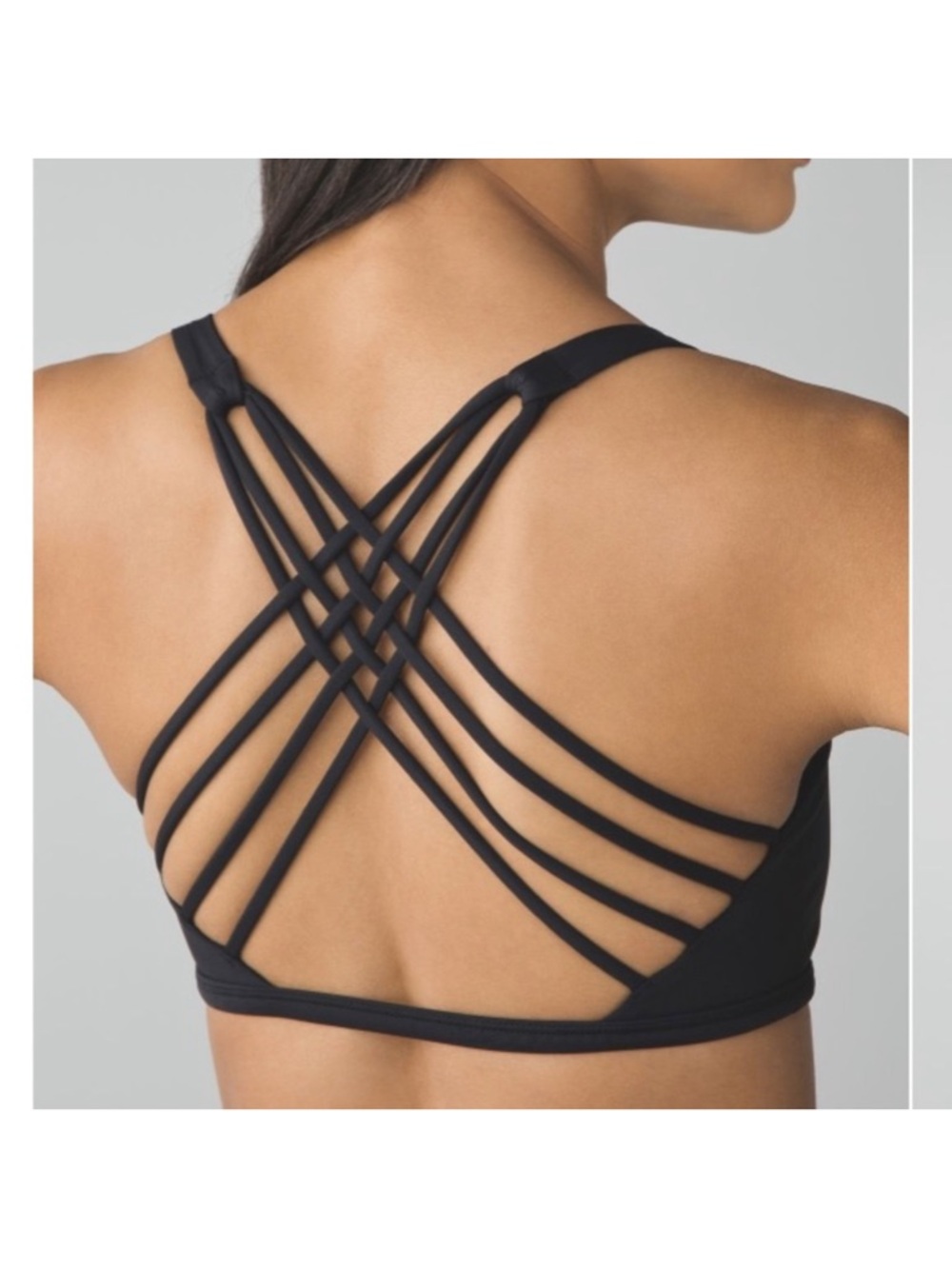 lululemon Free to Be Wild Bra Solid Black Sports Bra RARE Size 4